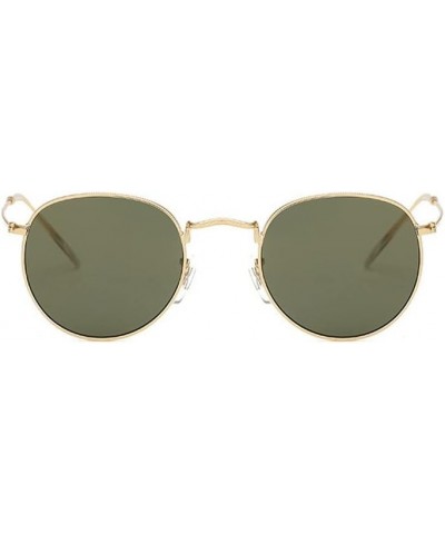 Vintage Classic Round Sunglasses Metal Frame Women Driving UV400 Lens Protection Sun glasses Green $8.09 Round