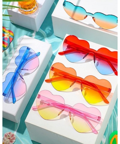 12 Pair Heart Sunglasses Colorful Heart Glasses Heart Sunglasses Party Favor Cute Colors $7.97 Rimless