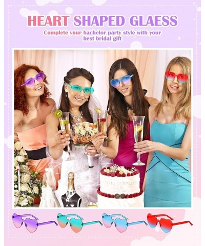 12 Pair Heart Sunglasses Colorful Heart Glasses Heart Sunglasses Party Favor Cute Colors $7.97 Rimless