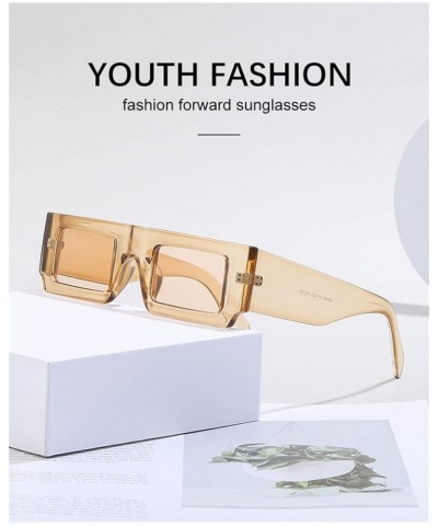 Punk Small Frame Wide Leg Men and Women Fashion Sunglasses (Color : C, Size : 1) 1A $19.11 Designer