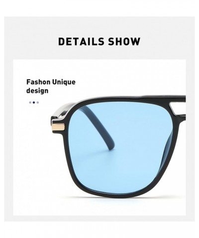 Retro Large Frame Square Sunglasses for Men and Women Outdoor (Color : A, Size : 1) 1 E $19.94 Designer