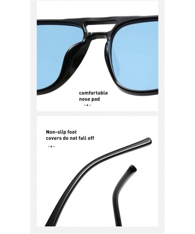 Retro Large Frame Square Sunglasses for Men and Women Outdoor (Color : A, Size : 1) 1 E $19.94 Designer