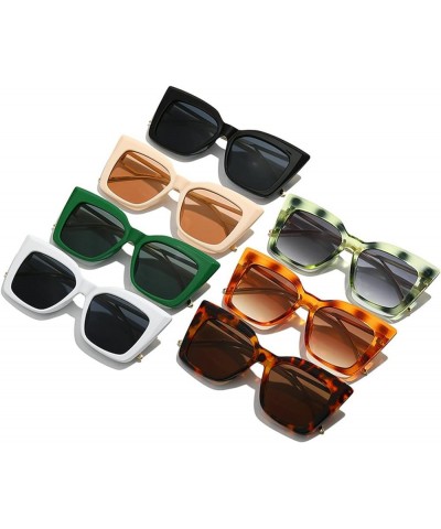 Oversized Personality Cat Eye Sunglasses for Women Men Fashion Unique Leg Vintage Elegant Y2K Sun Glasses Green1 $9.88 Oversized