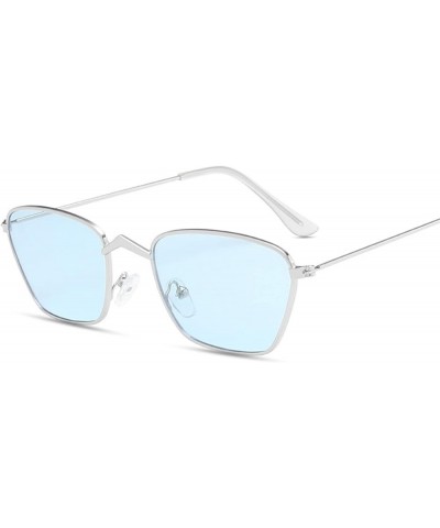 Fashion Metal Box Sunglasses Men and Women Decorative Sunglasses (Color : G, Size : 1) 1 H $12.39 Designer