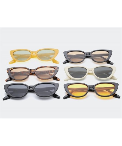 Metal Small Frame Retro Cat Eye Men and Women Outdoor Vacation Beach Sunglasses (Color : F, Size : 1) 1A $18.46 Designer