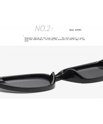 Metal Small Frame Retro Cat Eye Men and Women Outdoor Vacation Beach Sunglasses (Color : F, Size : 1) 1A $18.46 Designer