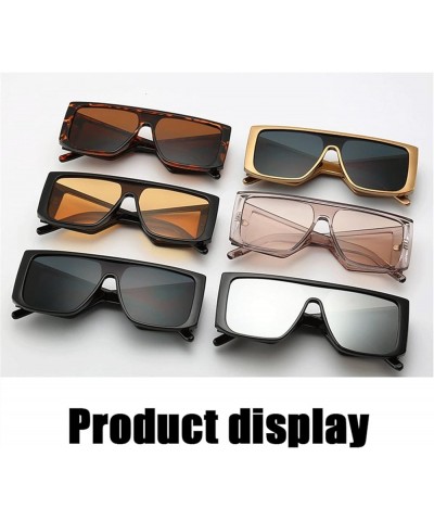 Retro Big Frame Sunglasses Street Shot Men and Women Outdoor Holiday Decoration Sunshade Glasses (Color : E, Size : Medium) M...