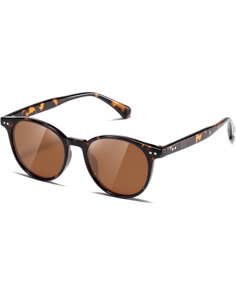 Sunglasses Womens and Men Polarized Retro Trendy Sun Glasses Vintage Round Frame K1515 Tortoise/Brown $14.24 Wayfarer