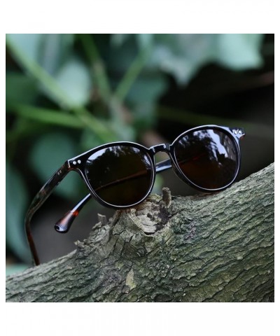 Sunglasses Womens and Men Polarized Retro Trendy Sun Glasses Vintage Round Frame K1515 Tortoise/Brown $14.24 Wayfarer