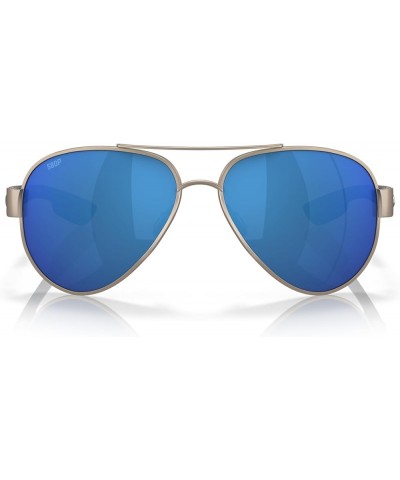 Men's South Point Aviator Sunglasses Golden Pearl/Blue Mirrored Polarized-580p $47.25 Designer