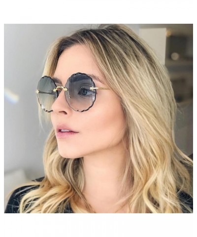 Frameless Fashion Women Sunglasses Vacation Party Sunglasses Gift (Color : 5, Size : 1) 1 2 $13.60 Designer