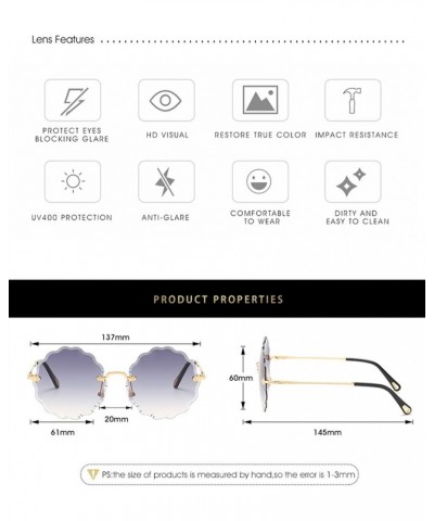 Frameless Fashion Women Sunglasses Vacation Party Sunglasses Gift (Color : 5, Size : 1) 1 2 $13.60 Designer