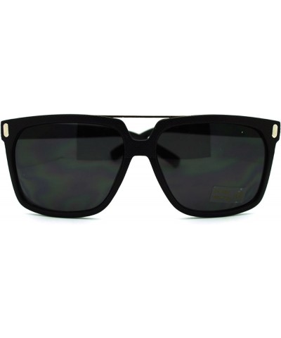 Unisex Retro Fashion Sunglasses Stylish Square Flat Top Shades Matte Black black $8.13 Square