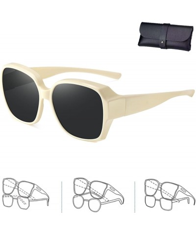 Maysprings Snap Shades Sunglasses, Maysprings Sunglasses Over Glasses, Trendy Style Polarized Sunglasses Beige $10.02 Rimless