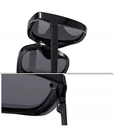 Vintage Oversized Square Sunglasses Women Cat Eye Retro Black Frame Men Sun Glasses For Women Female Bj5228-c3 $13.46 Oversized