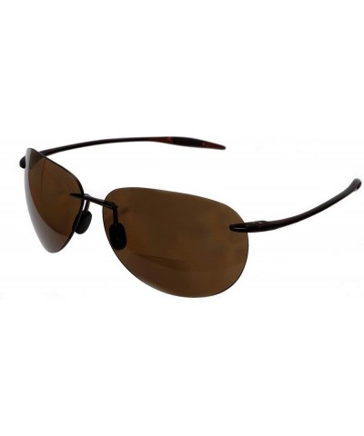 Maui Sports Pilot Bifocal Reading Sunglasses Ultra Flex TR90 Readers Under the Sun Brown $17.99 Aviator