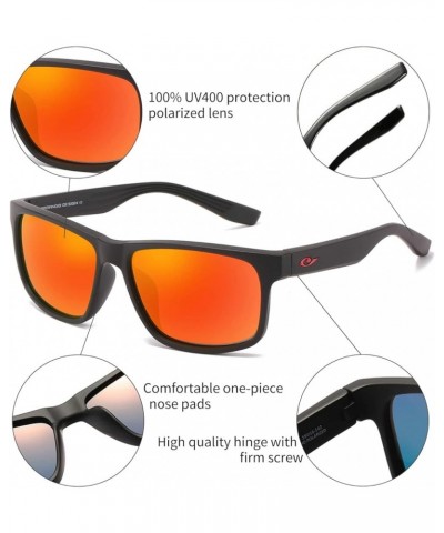 Polarized Sunglasses for Men Women UV400 Protection Trendy Sports Fishing Running Driving Sun Glasses Black/Red $16.23 Sport