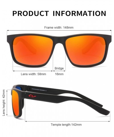 Polarized Sunglasses for Men Women UV400 Protection Trendy Sports Fishing Running Driving Sun Glasses Black/Red $16.23 Sport