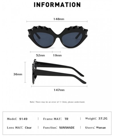 Fashion Men and Women Cat-Eye Street Sunglasses Outdoor Vacation Beach Glasses (Color : E, Size : Medium) Medium E $18.08 Des...