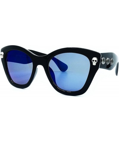 5209 Premium Oversize XXL Men Women Mirrored harley bike Style Retro Vintage Spike punk gotica Sunglasses Blue(mirror) $10.35...