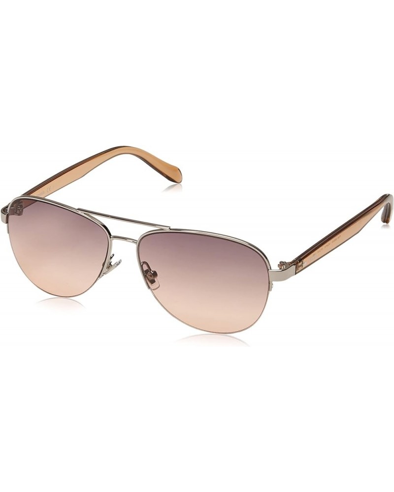 Women's Fos3062s Aviator Sunglasses Ruthenium Nude $15.70 Aviator