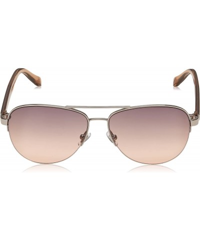 Women's Fos3062s Aviator Sunglasses Ruthenium Nude $15.70 Aviator