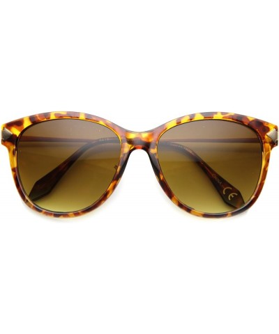 Womens Cat Eye Sunglasses With UV400 Protected Composite Lens Tortoise-gold / Amber $10.02 Cat Eye