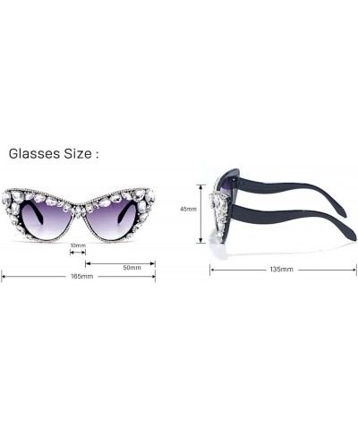 Fashion Women Cat eye Crystal Trim Jeweled Frame Costume Glasses Bling Bling Diamond Ladies Eyewear Colorful $8.79 Cat Eye