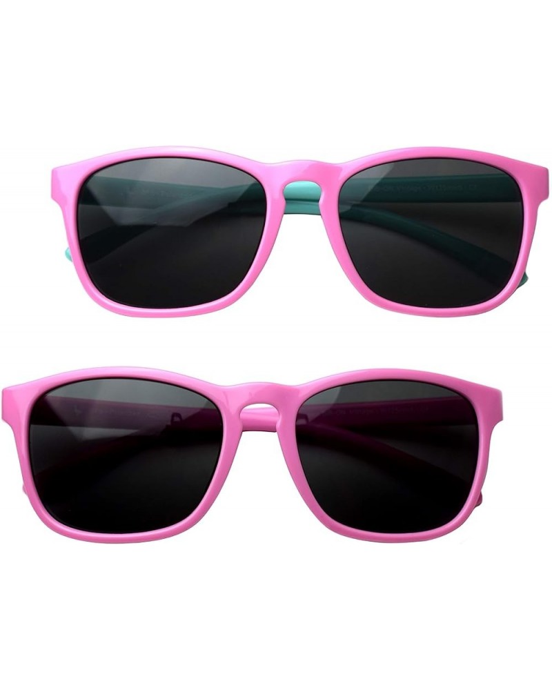 Vintage Silicone- Kid's First Sunglasses for Ages 4-7 Year Pink & Pink/Teal $8.69 Oval