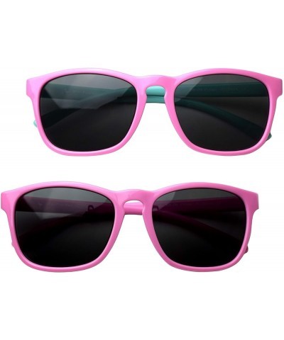 Vintage Silicone- Kid's First Sunglasses for Ages 4-7 Year Pink & Pink/Teal $8.69 Oval