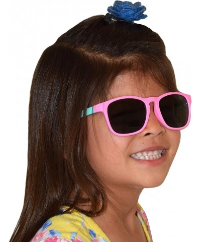 Vintage Silicone- Kid's First Sunglasses for Ages 4-7 Year Pink & Pink/Teal $8.69 Oval