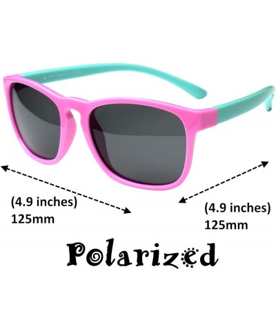 Vintage Silicone- Kid's First Sunglasses for Ages 4-7 Year Pink & Pink/Teal $8.69 Oval