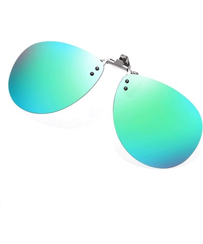 Polarized Clip On Aviator Sunglasses Over Prescription Glasses Anti-Glare Driving Sunglasses Clip-on Glasses Green $9.85 Aviator