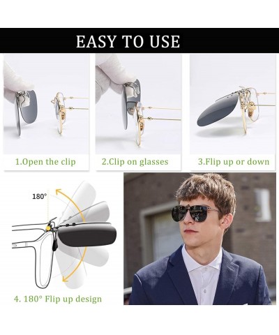 Polarized Clip On Aviator Sunglasses Over Prescription Glasses Anti-Glare Driving Sunglasses Clip-on Glasses Green $9.85 Aviator