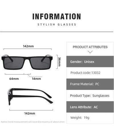 Square Fashion Small Frame Sunglasses Men and Women Decorative Outdoor Vacation Sunglasses (Color : 6, Size : 1) 1 5 $13.85 S...