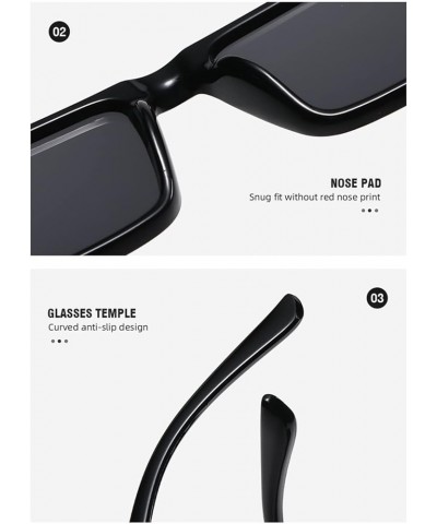 Square Fashion Small Frame Sunglasses Men and Women Decorative Outdoor Vacation Sunglasses (Color : 6, Size : 1) 1 5 $13.85 S...