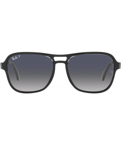 Rb4356 State Side Square Sunglasses Black Transparent Black/Polarized Blue Gradient $41.20 Square