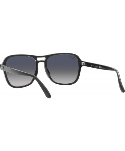 Rb4356 State Side Square Sunglasses Black Transparent Black/Polarized Blue Gradient $41.20 Square