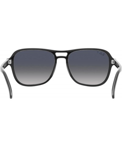 Rb4356 State Side Square Sunglasses Black Transparent Black/Polarized Blue Gradient $41.20 Square