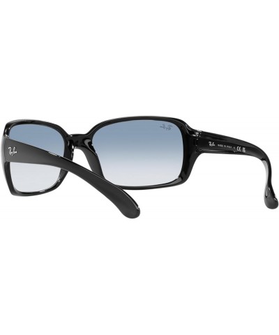 Women's Rb4068 Square Sunglasses Black/Clear Gradient Blue $59.69 Square