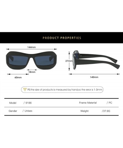 Hip-hop Fashion Uv400 Outdoor Vacation Sunglasses for Men and Women (Color : 6, Size : 1) 1 7 $19.15 Designer