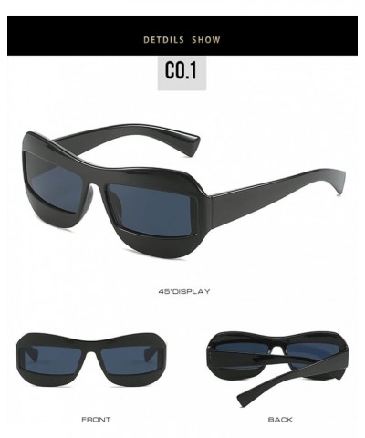 Hip-hop Fashion Uv400 Outdoor Vacation Sunglasses for Men and Women (Color : 6, Size : 1) 1 7 $19.15 Designer