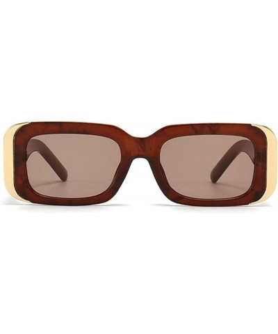 Trend Rectangle Small Frames Sunglasses New Women Men Punk Sun Glasses Tea $9.96 Square