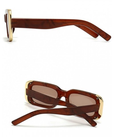 Trend Rectangle Small Frames Sunglasses New Women Men Punk Sun Glasses Tea $9.96 Square