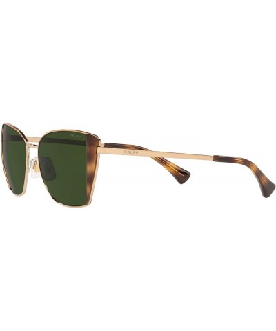 Women's Ra4133 Butterfly Sunglasses Shiny Rose Gold/Bottle Green $24.67 Butterfly