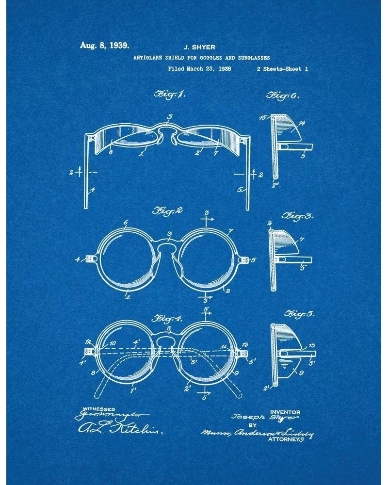 Antiglare Shield For Goggles And Sunglasses Patent Print (8" x 10") M12242 18" x 24" Blueprint $11.17 Designer