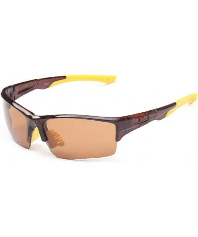 Sports Sunglasses for Men and Women Night Vision, Sunglasses for Sports Brown brown $11.75 Sport