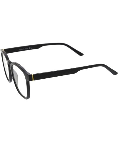 Lightweight Classic Keyhole Horn Rimmed Square Blue Light Filtering Glasses 50mm Black / Clear $9.50 Rimless