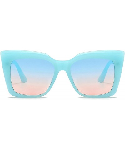 Fashion Oversized Cat Eye Sunglasses for Women Unique Vintage Square Printing Sun Glasses Female Gradient Sexy Shade UV400 Bl...