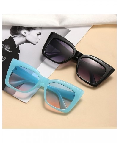 Fashion Oversized Cat Eye Sunglasses for Women Unique Vintage Square Printing Sun Glasses Female Gradient Sexy Shade UV400 Bl...